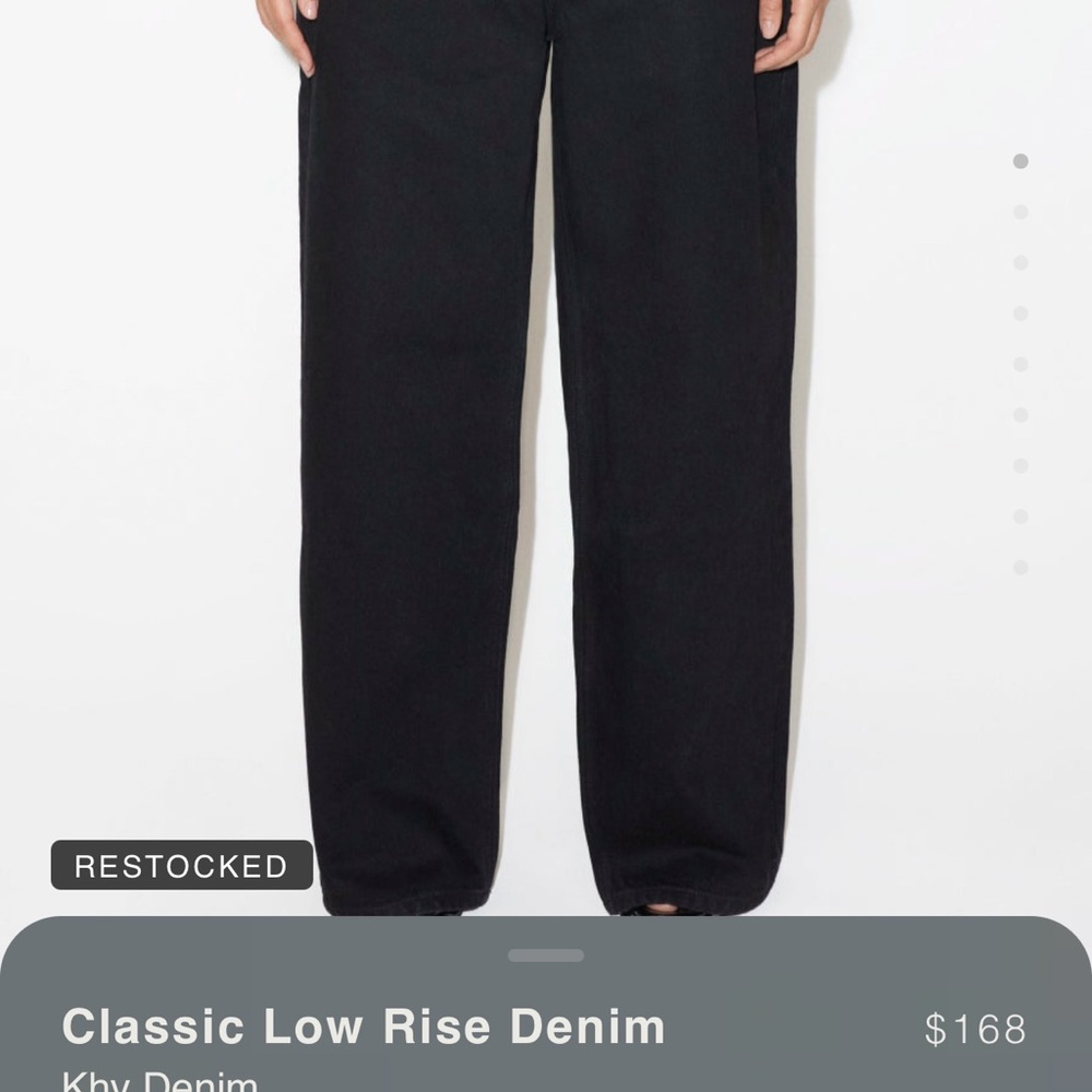 Black Low Rise Denim Jeans